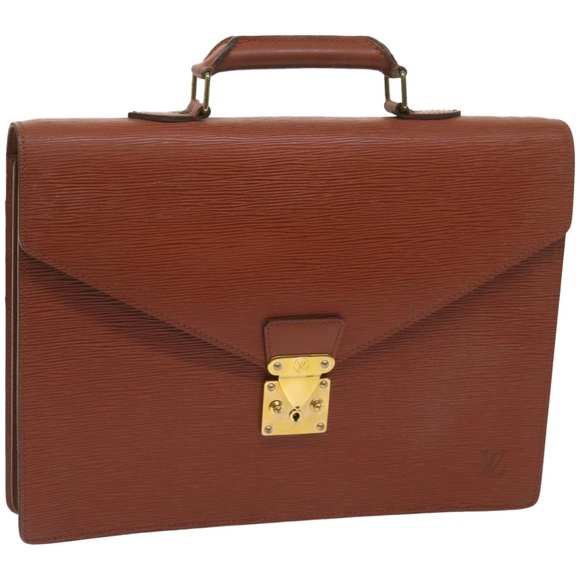LOUIS VUITTON Epi Serviette Conseiller Briefcase Brown M54423 LV Auth 66184 - Picture 1 of 16